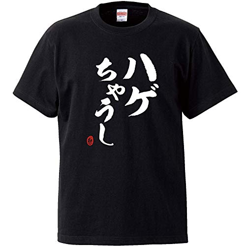 南堀江のおもしろtシャツ「ハゲちゃうし 多分」すこし少なくなってきただけです ストレスもあるんですよ おもしろ半袖Tシャツ ブラック Lサイズ