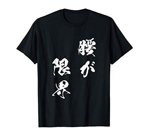 腰が限界　面白いtシャツ 文字入り メンズ おもしろ 面白い 服 オリジナル おもしろグッズ 文字Tシャツ ネタ Tシャツ